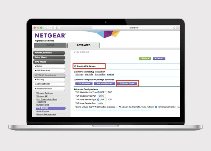 VPN or Proxy Settings